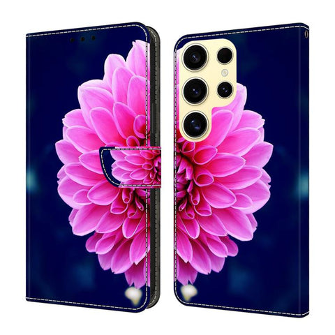 Crystal-Like Painted Vegan Leather Phone Case, For Samsung Galaxy S25+ 5G, For Samsung Galaxy S25 Ultra 5G