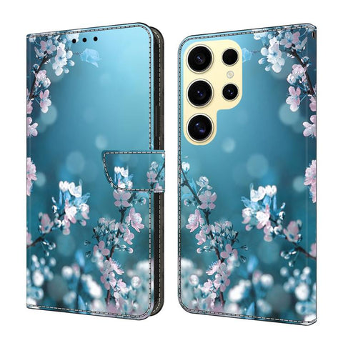 Crystal-Like Painted Vegan Leather Phone Case, For Samsung Galaxy S25+ 5G, For Samsung Galaxy S25 Ultra 5G