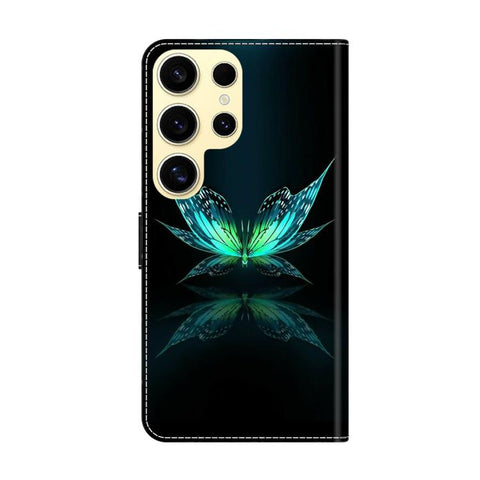 Crystal-Like Painted Vegan Leather Phone Case, For Samsung Galaxy S24 Ultra 5G, For Samsung Galaxy S24+ 5G