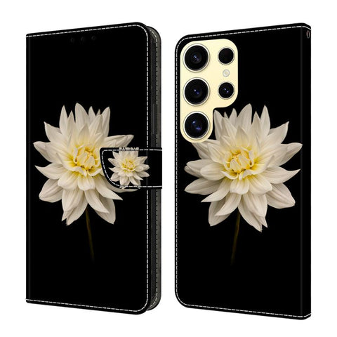 Crystal-Like Painted Vegan Leather Phone Case, For Samsung Galaxy S24 Ultra 5G, For Samsung Galaxy S24+ 5G