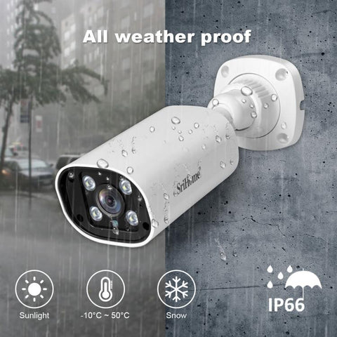 SriHome NVS007-AHD006B 2MP HD 4-CH XVR NVR Camera Network Video Recorder Kit, EU Plug, US Plug, UK Plug, AU Plug