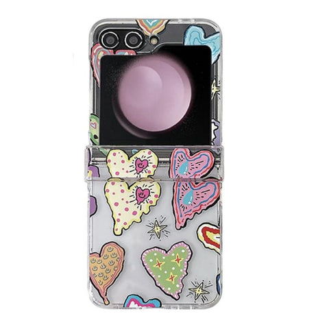 Painting Heartbeat Pattern Shockproof Phone Case, For Samsung Galaxy Z Flip7 5G, For Samsung Galaxy Z Flip6/5