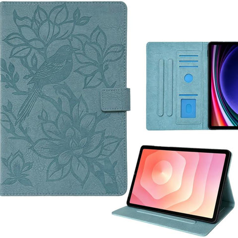 Magpie Embossed Vegan Leather Tablet Case, For Samsung Galaxy Tab A11+ / A9+, For Samsung Galaxy Tab A11 / A9, For Samsung Galaxy Tab A8 2021 X200, For Samsung Galaxy Tab A7 Lite T220