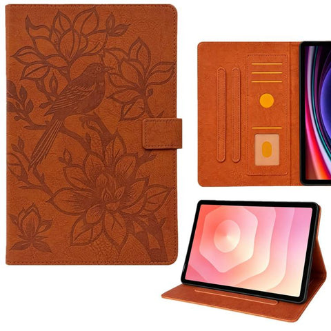 Magpie Embossed Vegan Leather Tablet Case, For Samsung Galaxy Tab A11+ / A9+, For Samsung Galaxy Tab A11 / A9, For Samsung Galaxy Tab A8 2021 X200, For Samsung Galaxy Tab A7 Lite T220