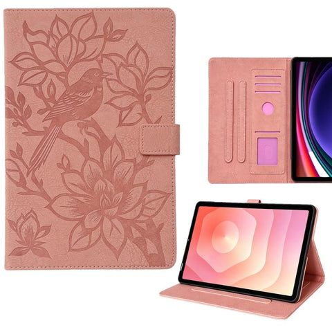 Magpie Embossed Vegan Leather Tablet Case, For Samsung Galaxy Tab A11+ / A9+, For Samsung Galaxy Tab A11 / A9, For Samsung Galaxy Tab A8 2021 X200, For Samsung Galaxy Tab A7 Lite T220