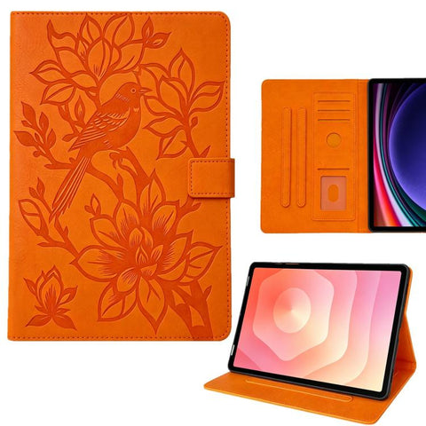Magpie Embossed Vegan Leather Tablet Case, For Samsung Galaxy Tab A11+ / A9+, For Samsung Galaxy Tab A11 / A9, For Samsung Galaxy Tab A8 2021 X200, For Samsung Galaxy Tab A7 Lite T220