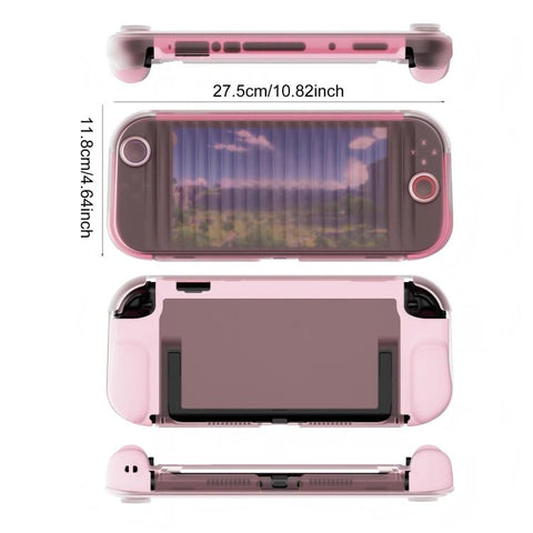 XDcase Transparent Armor Soft-Touch TPU Protective Case with Front Cover, For Nintendo Switch 2