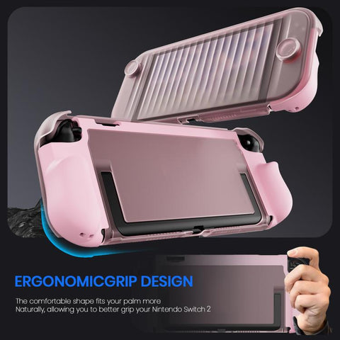 XDcase Transparent Armor Soft-Touch TPU Protective Case with Front Cover, For Nintendo Switch 2