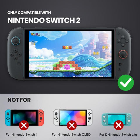 XDcase Transparent Armor Soft-Touch TPU Protective Case with Front Cover, For Nintendo Switch 2