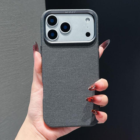 Wool Linen Fabric Full Coverage Magnetic Phone Case, For iPhone 18 Pro / 17 Pro, For iPhone 18 Pro Max / 17 Pro Max, For iPhone 17, For iPhone Air, For iPhone 16 Pro Max, For iPhone 16 Pro, For iPhone 16 Plus, For iPhone 16