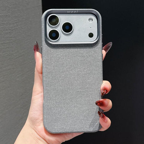 Wool Linen Fabric Full Coverage Magnetic Phone Case, For iPhone 18 Pro / 17 Pro, For iPhone 18 Pro Max / 17 Pro Max, For iPhone 17, For iPhone Air, For iPhone 16 Pro Max, For iPhone 16 Pro, For iPhone 16 Plus, For iPhone 16
