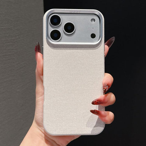 Wool Linen Fabric Full Coverage Magnetic Phone Case, For iPhone 18 Pro / 17 Pro, For iPhone 18 Pro Max / 17 Pro Max, For iPhone 17, For iPhone Air, For iPhone 16 Pro Max, For iPhone 16 Pro, For iPhone 16 Plus, For iPhone 16
