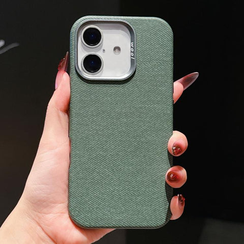 Wool Linen Fabric Full Coverage Magnetic Phone Case, For iPhone 18 Pro / 17 Pro, For iPhone 18 Pro Max / 17 Pro Max, For iPhone 17, For iPhone Air, For iPhone 16 Pro Max, For iPhone 16 Pro, For iPhone 16 Plus, For iPhone 16