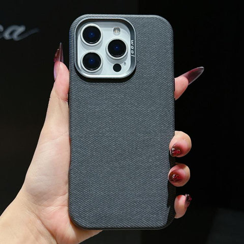 Wool Linen Fabric Full Coverage Magnetic Phone Case, For iPhone 18 Pro / 17 Pro, For iPhone 18 Pro Max / 17 Pro Max, For iPhone 17, For iPhone Air, For iPhone 16 Pro Max, For iPhone 16 Pro, For iPhone 16 Plus, For iPhone 16