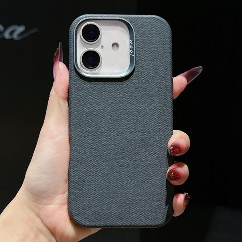 Wool Linen Fabric Full Coverage Magnetic Phone Case, For iPhone 18 Pro / 17 Pro, For iPhone 18 Pro Max / 17 Pro Max, For iPhone 17, For iPhone Air, For iPhone 16 Pro Max, For iPhone 16 Pro, For iPhone 16 Plus, For iPhone 16