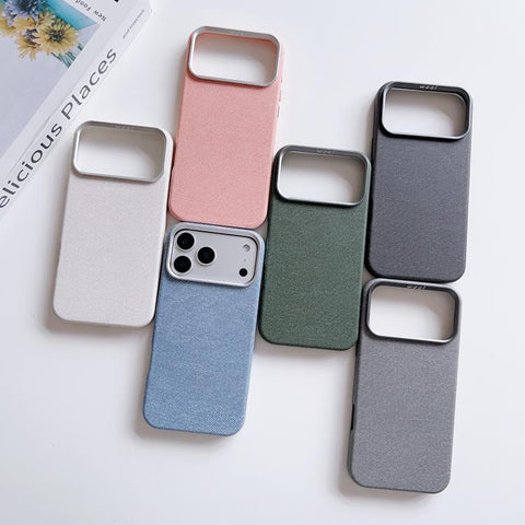 Wool Linen Fabric Full Coverage Magnetic Phone Case, For iPhone 18 Pro / 17 Pro, For iPhone 18 Pro Max / 17 Pro Max, For iPhone 17, For iPhone Air, For iPhone 16 Pro Max, For iPhone 16 Pro, For iPhone 16 Plus, For iPhone 16