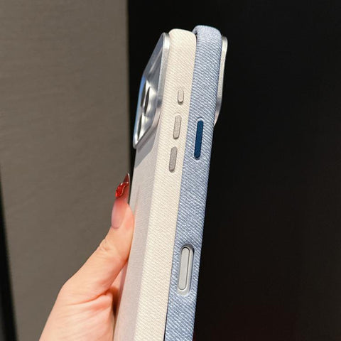 Wool Linen Fabric Full Coverage Magnetic Phone Case, For iPhone 18 Pro / 17 Pro, For iPhone 18 Pro Max / 17 Pro Max, For iPhone 17, For iPhone Air, For iPhone 16 Pro Max, For iPhone 16 Pro, For iPhone 16 Plus, For iPhone 16
