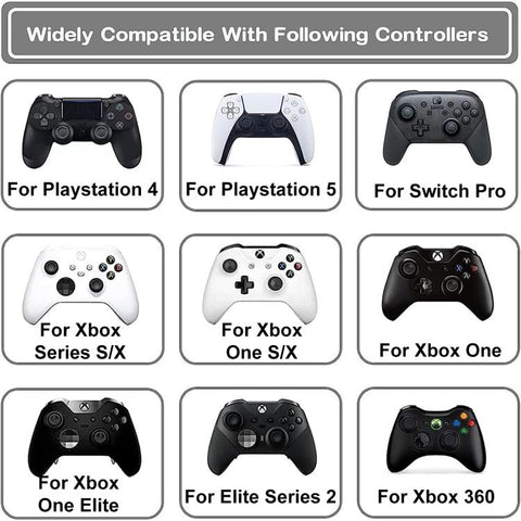 XDcase 8pcs Soft Silicone Aiming Precision Rings for PS4 / PS5 / Xbox / Switch / Google Stadia, 8PCS