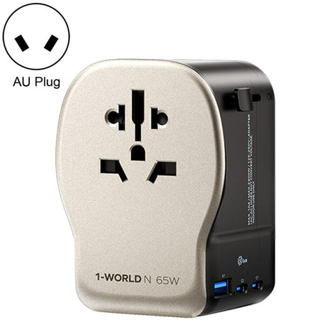 MOMAX UA35 1-World N 65W Three-Port GaN Universal Travel Adapter, AU Plug, EU Plug, UK Plug, US Plug