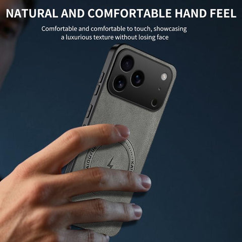 WANLONFENG Nappa Texture Magnetic Phone Case with 2pcs Screen Films, For iPhone 18 Pro, For iPhone 18 Pro Max, For iPhone 17 Pro Max, For iPhone 17 Pro, For iPhone 17, For iPhone Air, iPhone 16 Pro Max, For iPhone 16 Pro, For iPhone 16                 ...