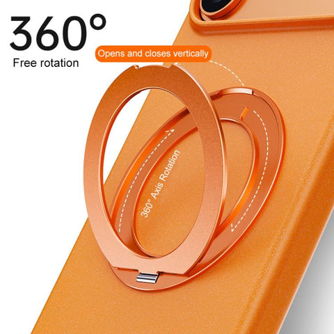 Boundless Series Rock Sand Magnetic Phone Case with 360 Degree Rotating Alloy Stand, For iPhone 18 Pro / 17 Pro, For iPhone 18 Pro Max / 17 Pro Max, For iPhone 16 Pro Max, For iPhone 16 Pro