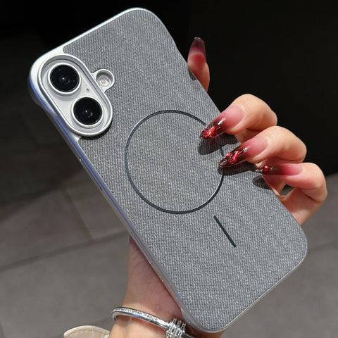 Retro Linen Fabric Magnetic Half Coverage Phone Case, For iPhone 18 Pro / 17 Pro, For iPhone 18 Pro Max / 17 Pro Max, For iPhone 17, For iPhone 16 Pro Max, For iPhone 16 Pro, For iPhone 16 Plus, For iPhone 16, For iPhone 15 Pro Max