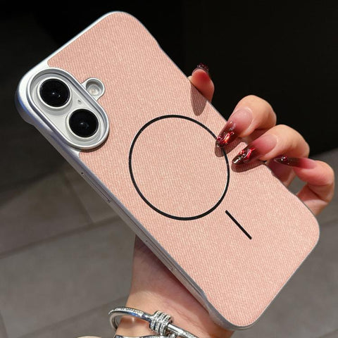Retro Linen Fabric Magnetic Half Coverage Phone Case, For iPhone 18 Pro / 17 Pro, For iPhone 18 Pro Max / 17 Pro Max, For iPhone 17, For iPhone 16 Pro Max, For iPhone 16 Pro, For iPhone 16 Plus, For iPhone 16, For iPhone 15 Pro Max