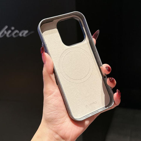 Retro Linen Fabric Magnetic Half Coverage Phone Case, For iPhone 18 Pro / 17 Pro, For iPhone 18 Pro Max / 17 Pro Max, For iPhone 17, For iPhone 16 Pro Max, For iPhone 16 Pro, For iPhone 16 Plus, For iPhone 16, For iPhone 15 Pro Max