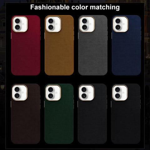 Ottilan Series Full Coverage Magnetic Microfiber Leather PC Phone Case, For iPhone 16, For iPhone 15 Pro Max, For iPhone 15 Pro, For iPhone 15 Plus / 14 Plus, For iPhone 15, For iPhone 14 / 13