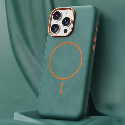 Elephant Leather Full Coverage Magnetic Microfiber Leather PC Phone Case, For iPhone 18 Pro / 17 Pro, For iPhone 18 Pro Max / 17 Pro Max, For iPhone 17, For iPhone 16 Pro Max, For iPhone 16 Pro, For iPhone 16 Plus