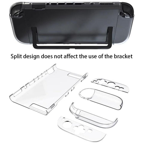 XDcase Separable PC Crystal Case & Tempered Glass Film & Joystick Caps Set, For Nintendo Switch 2, For Nintendo Switch OLED, For Nintendo Switch
