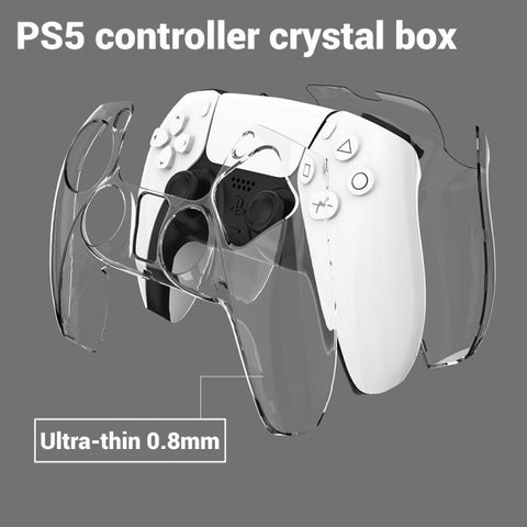 XDcase 2pcs Game Controller Split Crystal PC Protective Case, For Sony PS5