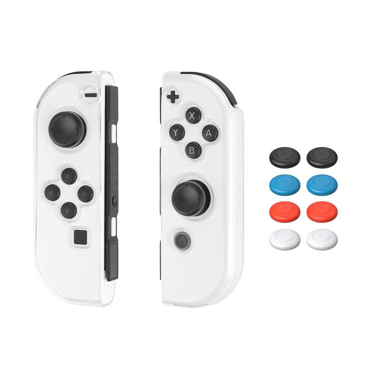 XDcase 1 Pair Clear TPU Protective Case & Joystick Caps Set, For Nintendo Switch 2 Joy-Con, For Nintendo Switch / Switch OLED Joy-Con