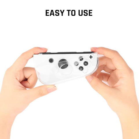 XDcase 1 Pair Clear TPU Protective Case & Joystick Caps Set, For Nintendo Switch 2 Joy-Con, For Nintendo Switch / Switch OLED Joy-Con