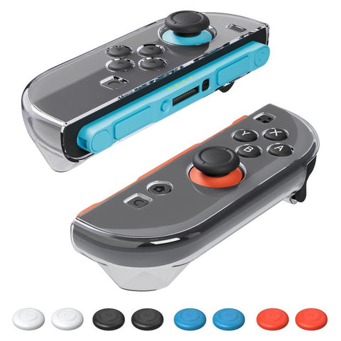 XDcase 1 Pair Crystal PC Protective Case & Joystick Caps Set, For Nintendo Switch 2 Joy-Con, For Nintendo Switch / Switch OLED Joy-Con