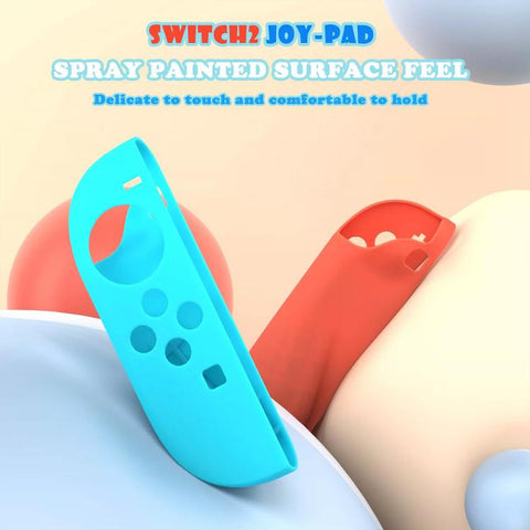 XDcase 1 Pair Soft Silicone Protective Case & Joystick Caps Set, For Nintendo Switch / Switch OLED Joy-Con