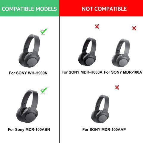 XDcase 1 Pair Protein Leather Headset Replacement Ear Pads with Prying Tool, For Sony MDR-100ABN / WH-H900N