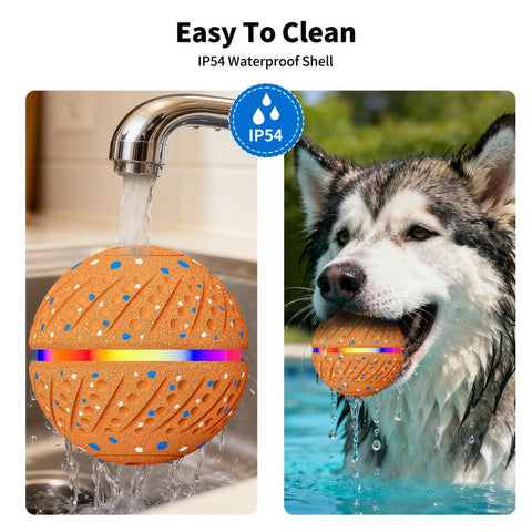 O19 Smart Automatic Pet Toy Ball Dog Training with LED, Diameter 70mm