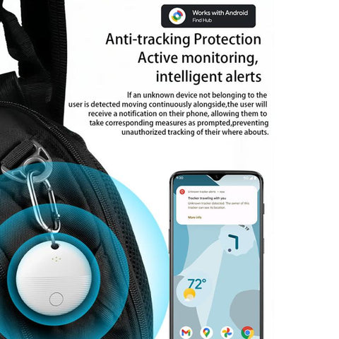 S20 Round Android 9.0 Mini GPS Global Smart Bluetooth Location Tracker Anti-lost Device, S20