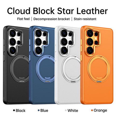 Cloud Block Star Leather Series 360 Degree Rotation Holder Magnetic Phone Case, For Galaxy S26+ 5G, For Galaxy S26 Ultra 5G, For Galaxy S26 5G