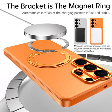 Cloud Block Star Leather Series 360 Degree Rotation Holder Magnetic Phone Case, For Galaxy S26+ 5G, For Galaxy S26 Ultra 5G, For Galaxy S26 5G