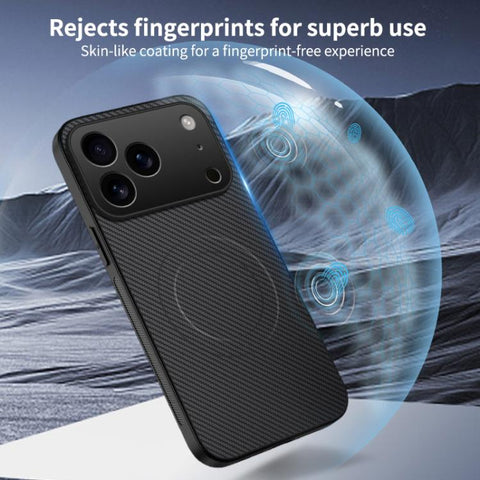 WANLONFENG TQ1 Series Magnetic Carbon Fiber Texture Phone Case with 2pcs Screen Films, For iPhone 18 Pro, For iPhone 18 Pro Max, For iPhone 12, For iPhone 12 Pro Max, For iPhone 12 Pro, For iPhone 11 Pro Max, For iPhone 11, For iPhone 11 Pro