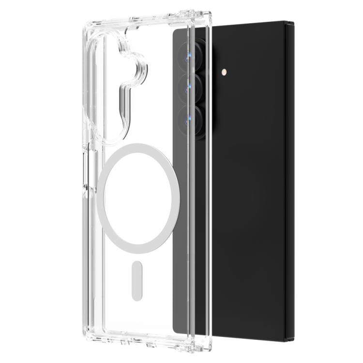 LeReach TOC Clear Series Dual-Composite Armor TPU + Acrylic Shockproof Magnetic Phone Case, For Galaxy Z Fold7 5G, For Galaxy Z Flip7 5G