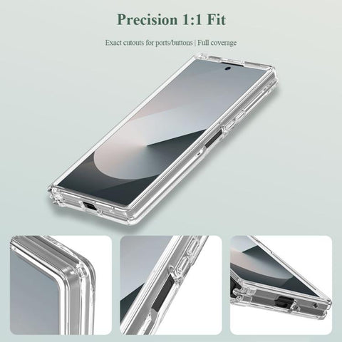 LeReach TOC Clear Series Dual-Composite Armor TPU + Acrylic Shockproof Magnetic Phone Case, For Galaxy Z Fold7 5G, For Galaxy Z Flip7 5G