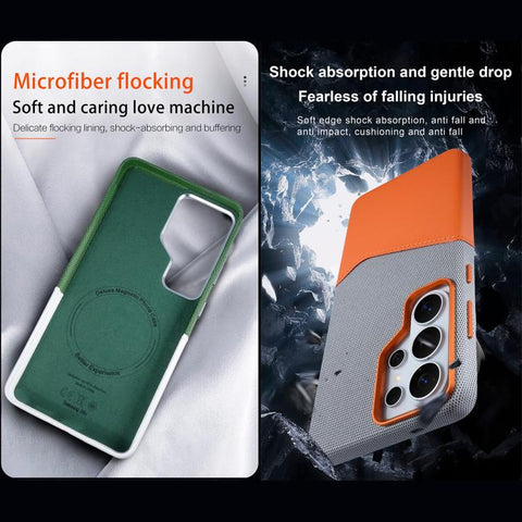 Cloth Textue Stitching Card Slot Magnetic Phone Case, For Galaxy S26 Ultra 5G, For Galaxy S25 Ultra 5G, For Galaxy S24 Ultra 5G
