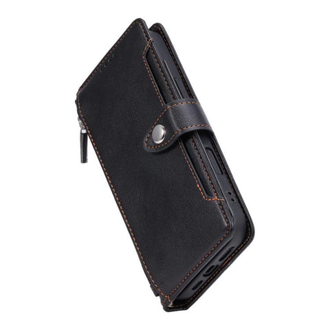 Litchi Texture Zipper Wallet Buckle Vegan Leather Phone Case with Wrist Strap, For iPhone 14 Plus, For iPhone 14, For iPhone 14 Pro, For iPhone 14 Pro Max, For iPhone SE 2022 / SE 2020, For iPhone 13 Pro Max