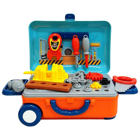Simulation Plastic Pretend Play Pull Rod Box, Tools, Kitchen, Doctors, Beauty