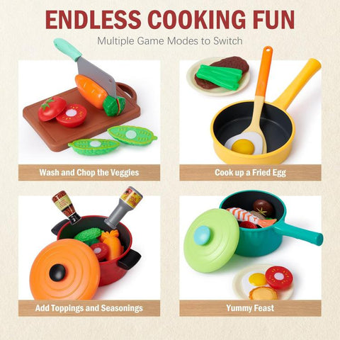 21pcs / Set Children Pretend Play Simulation Kitchenware Set
