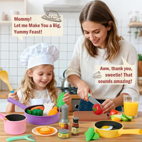 21pcs / Set Children Pretend Play Simulation Kitchenware Set