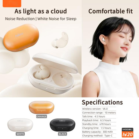 Hileo Hi20 Sleep Noise Reduction Wireless Bluetooth Earphone